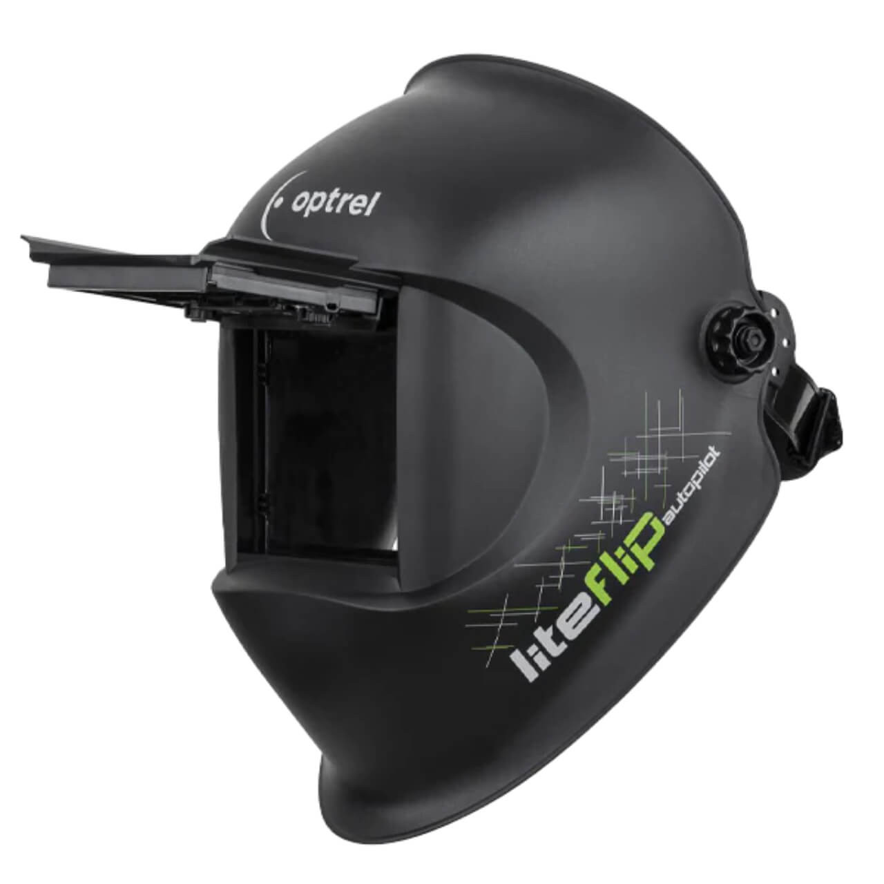 Optrel LiteFilp Passive Welding Helmet SH11 Black With Adjustable Head Band