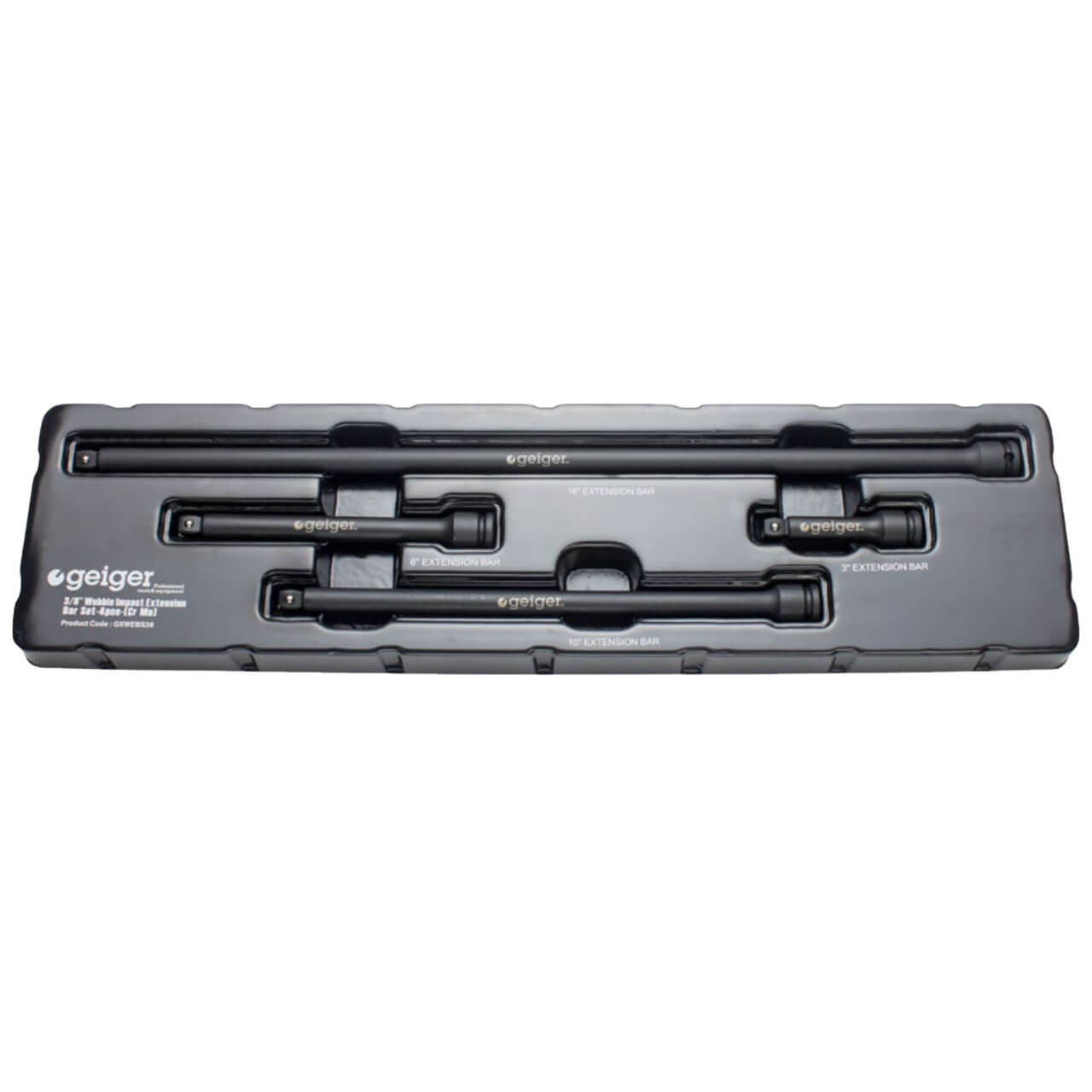 Geiger 3/8” Dr Impact Wobble Extension Bar Set 4 Pce