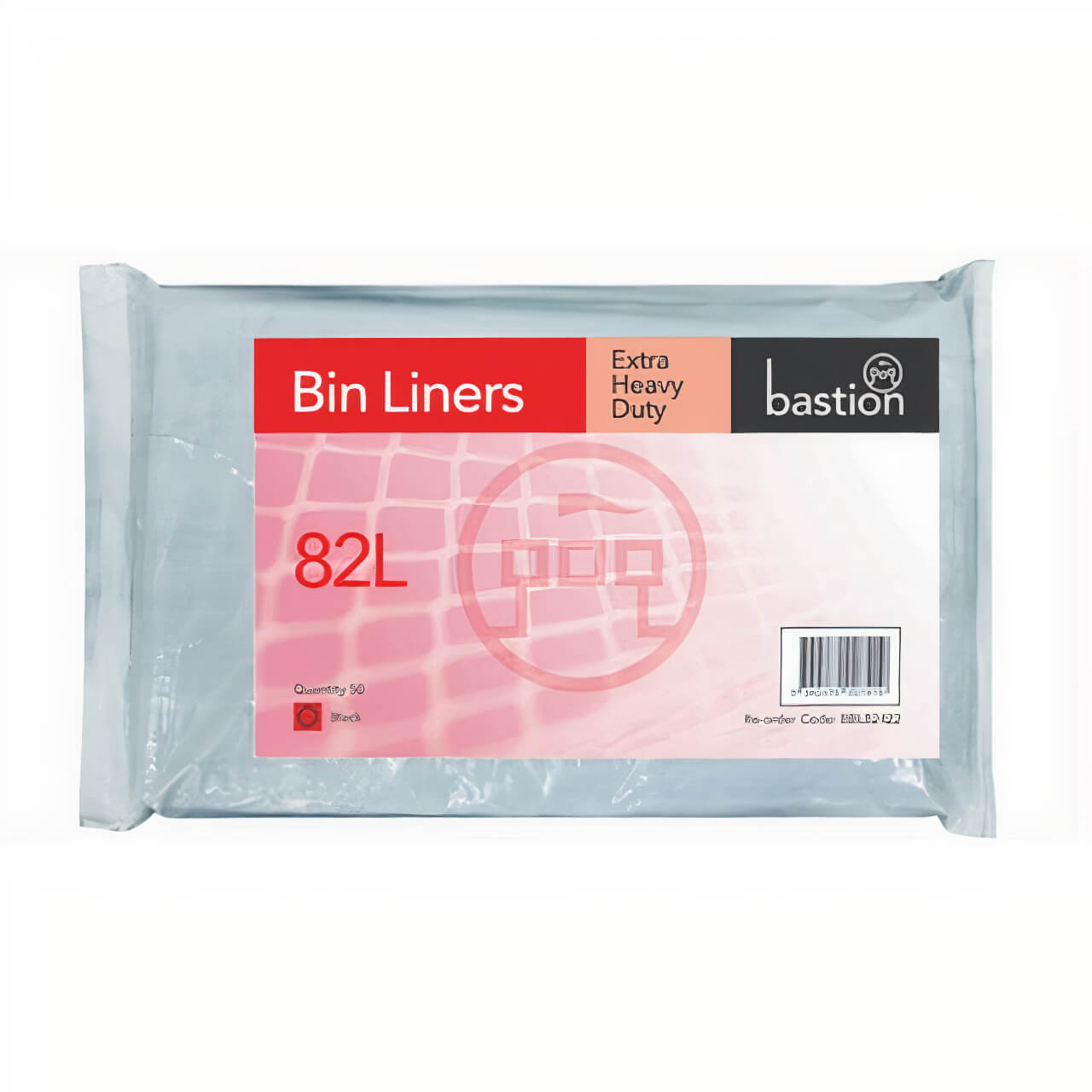 Bastion 82 Litre Extra Heavy Duty Bin Liners Black 50pk