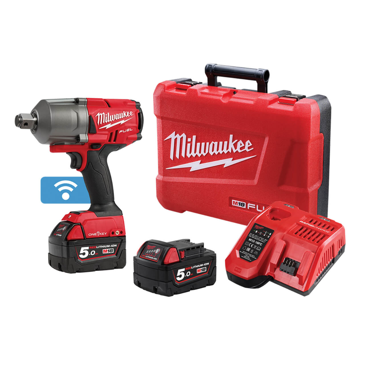 Milwaukee M18 Fuel One-Key Cordless 3/4 High Torque Impact Wrench With Friction Ring Kit