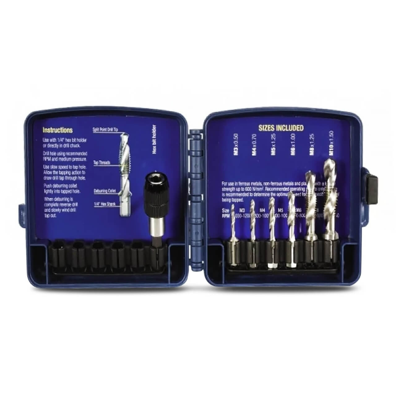 Bordo Drill & Tap Combo - Set M3, 4, 5, 6, 8, 10