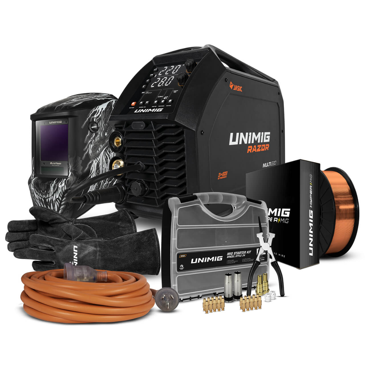 Unimig Razor 220 Multi Process Welder Bundle