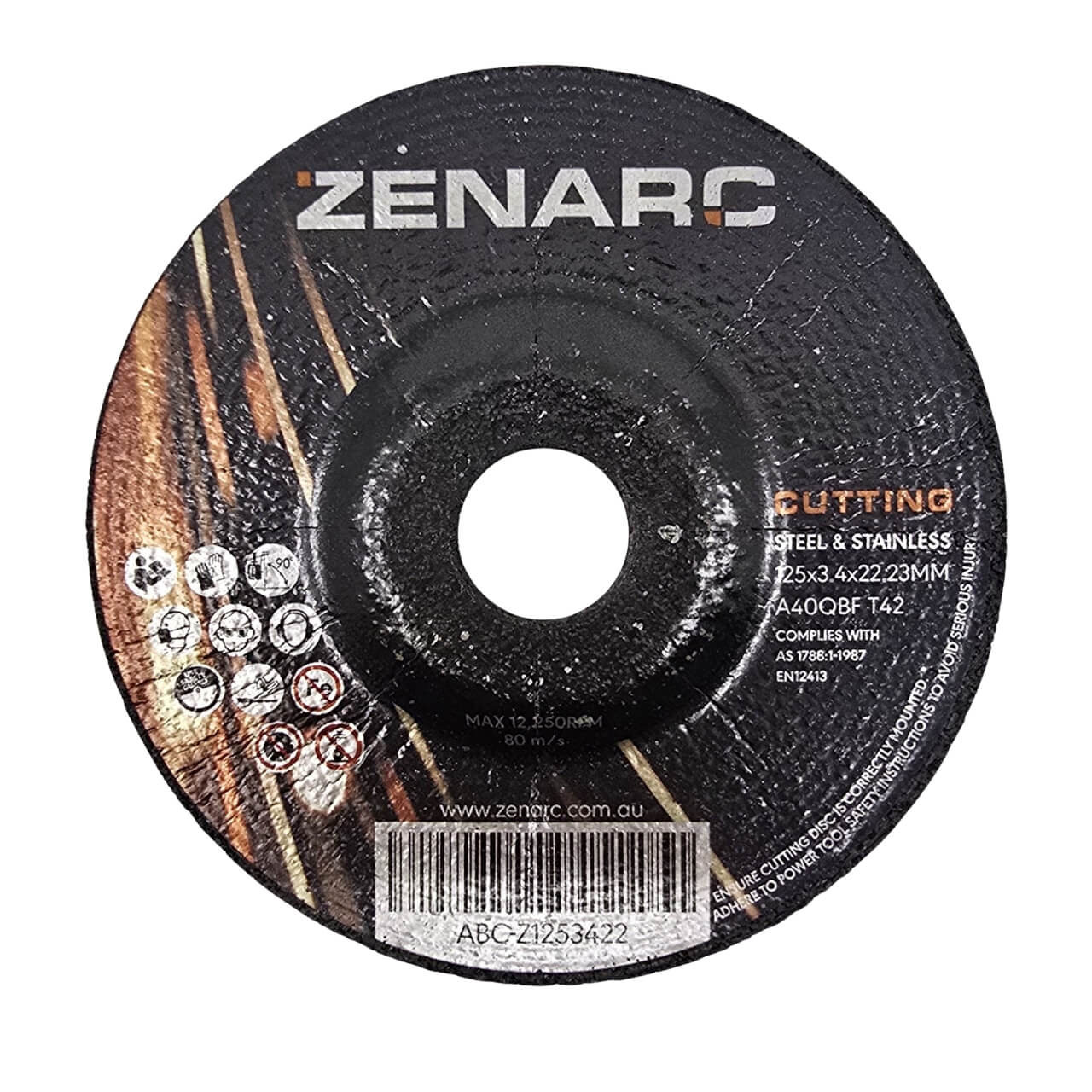 Zenarc 125x3.4x22mm DC Cutting Disc