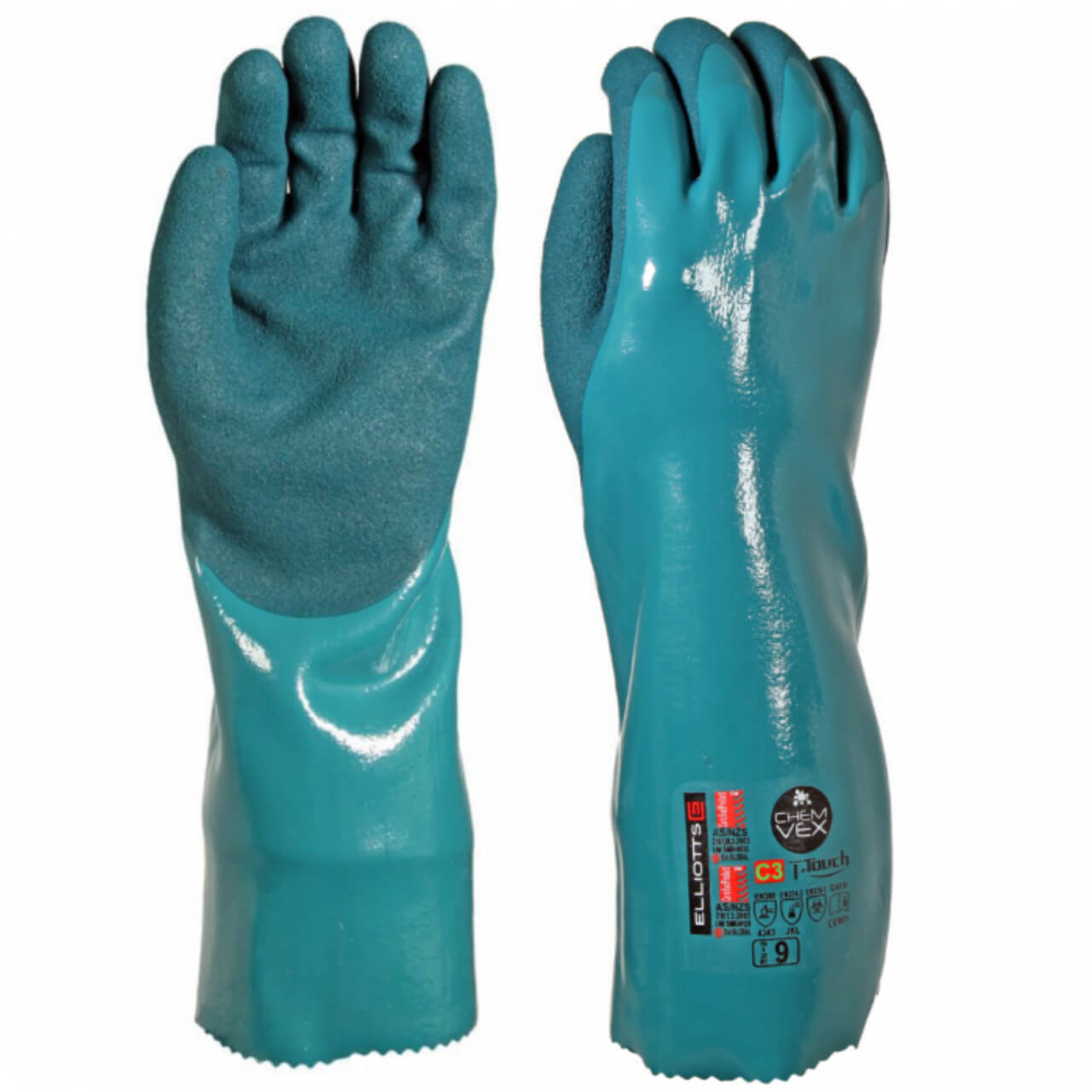 Elliott Chemvex 7010 CRD T-Touch Chemical Glove 35cm Size 7