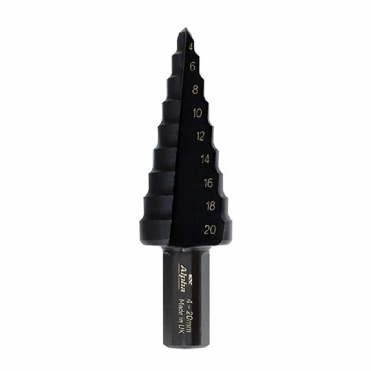 Alpha ThunderMax 4-20mm Step Drill Straight Flute Metric