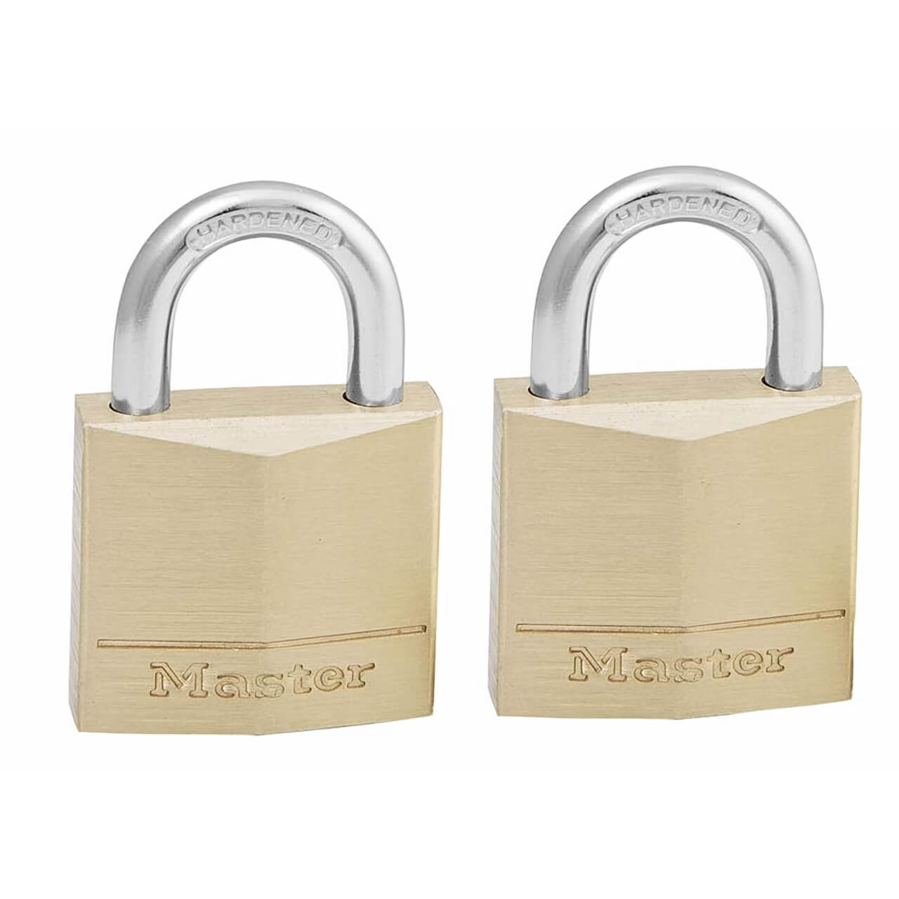Master Lock Padlock Brass 30mm Key Alike 2pk 130T