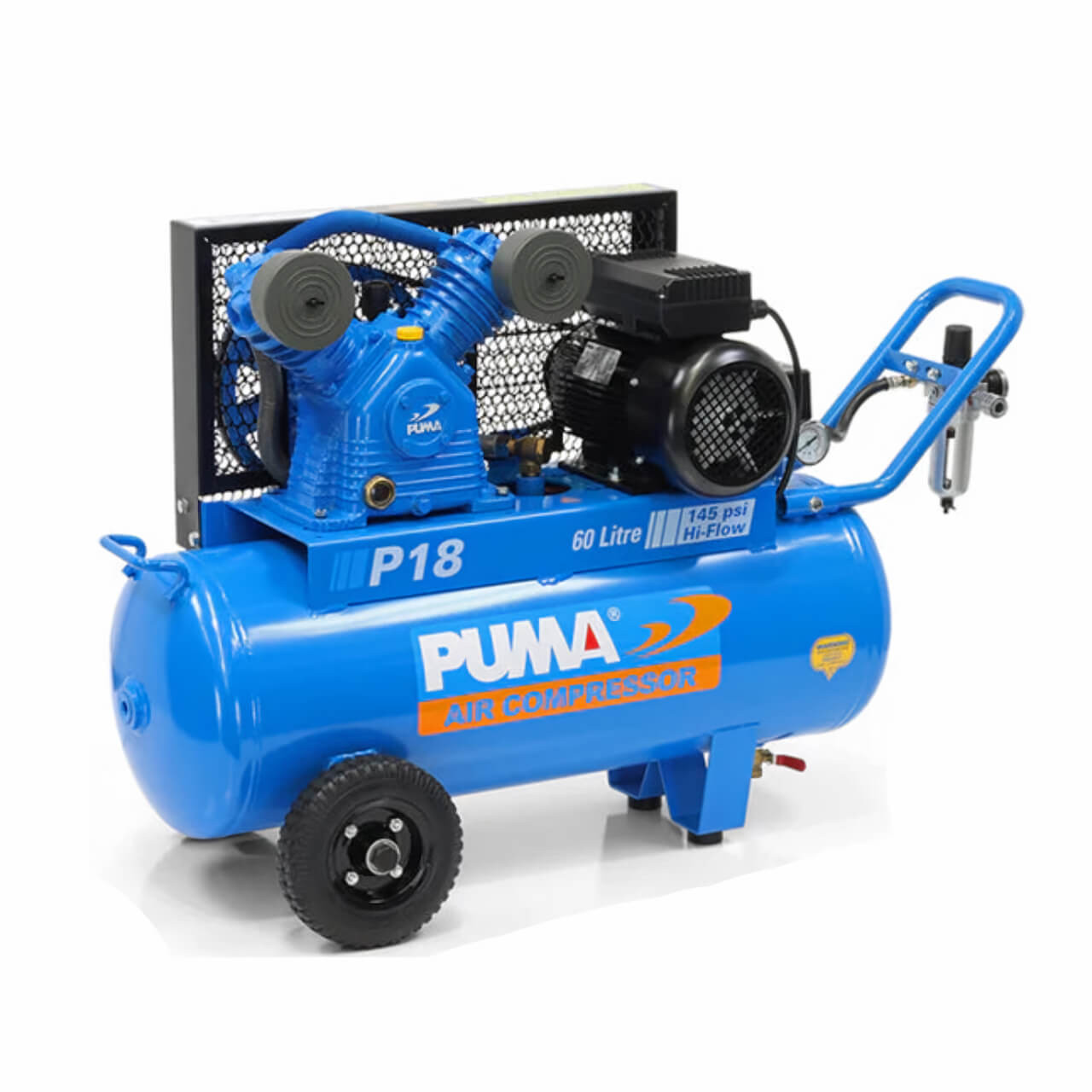 Puma P18 240V Air Compressor 3.2HP 60L 320L/min FAD