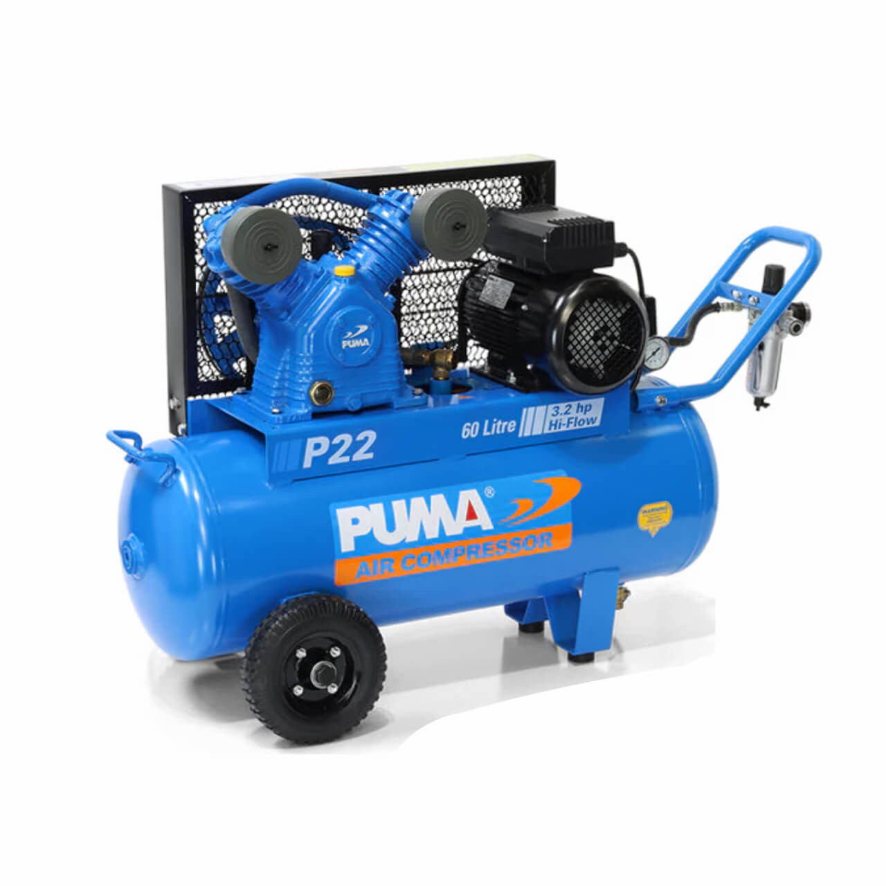 Puma P22 240V Air Compressor 3.2HP 60L 350L/min FAD