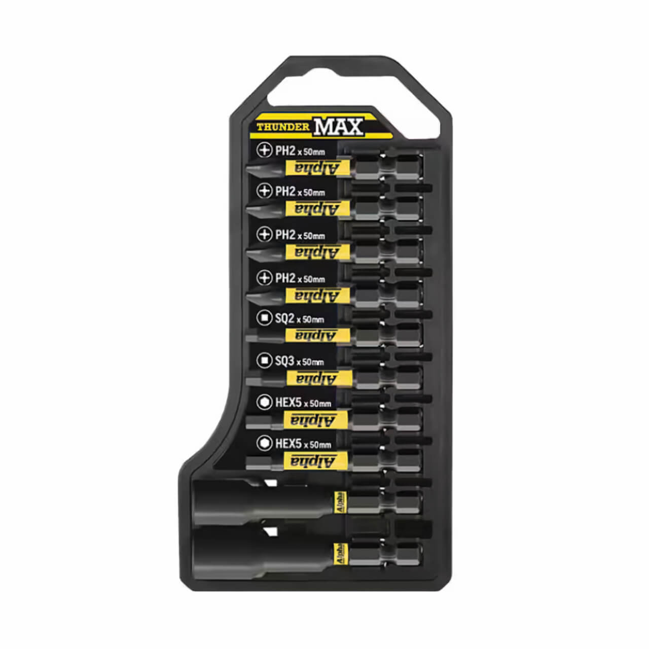 Alpha ThunderMax 10 Piece Impact Driver Bit Set