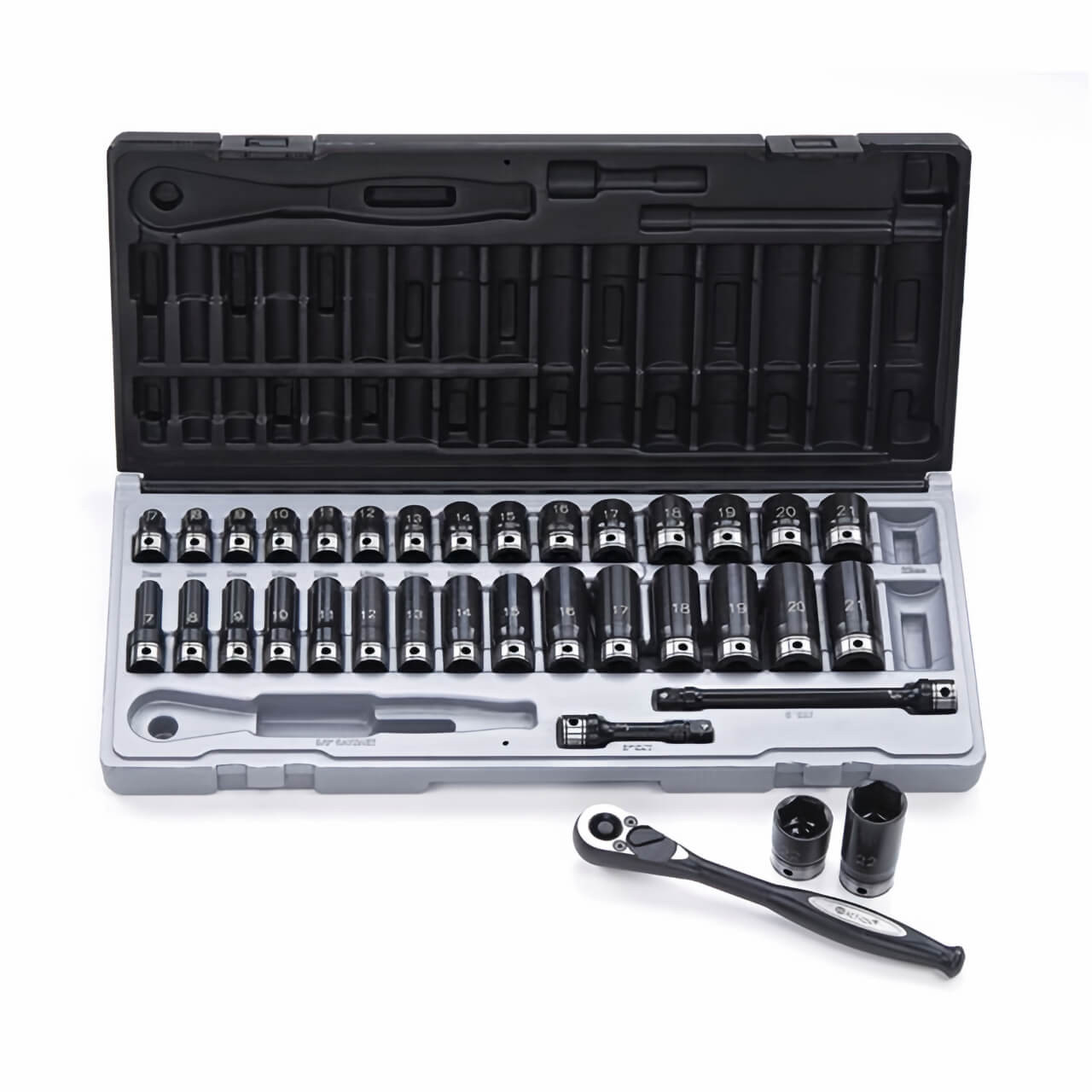 Dual Action 3/8 Dr 7-22mm C/M 6pt Thinwall Impact Socket Set Metric 35pce