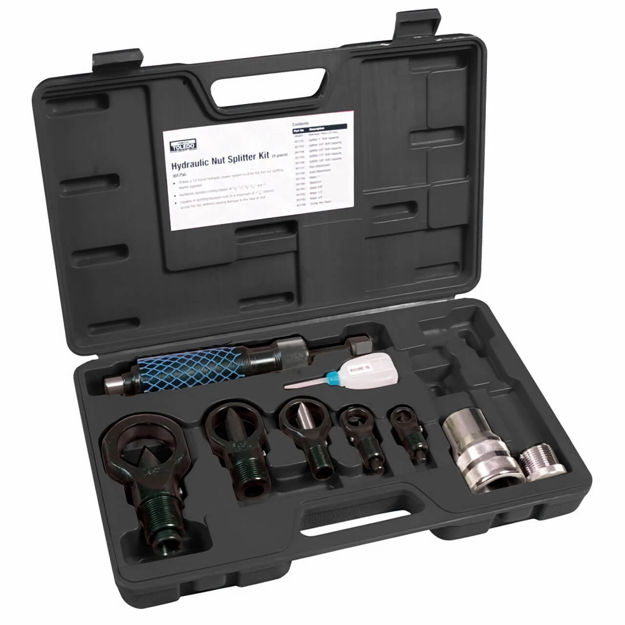 Toledo Hydraulic Nut Splitter Kit 9pce