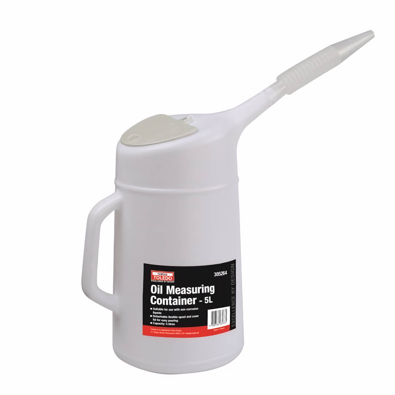 Toledo Oil Measure 5L With Flex Spout