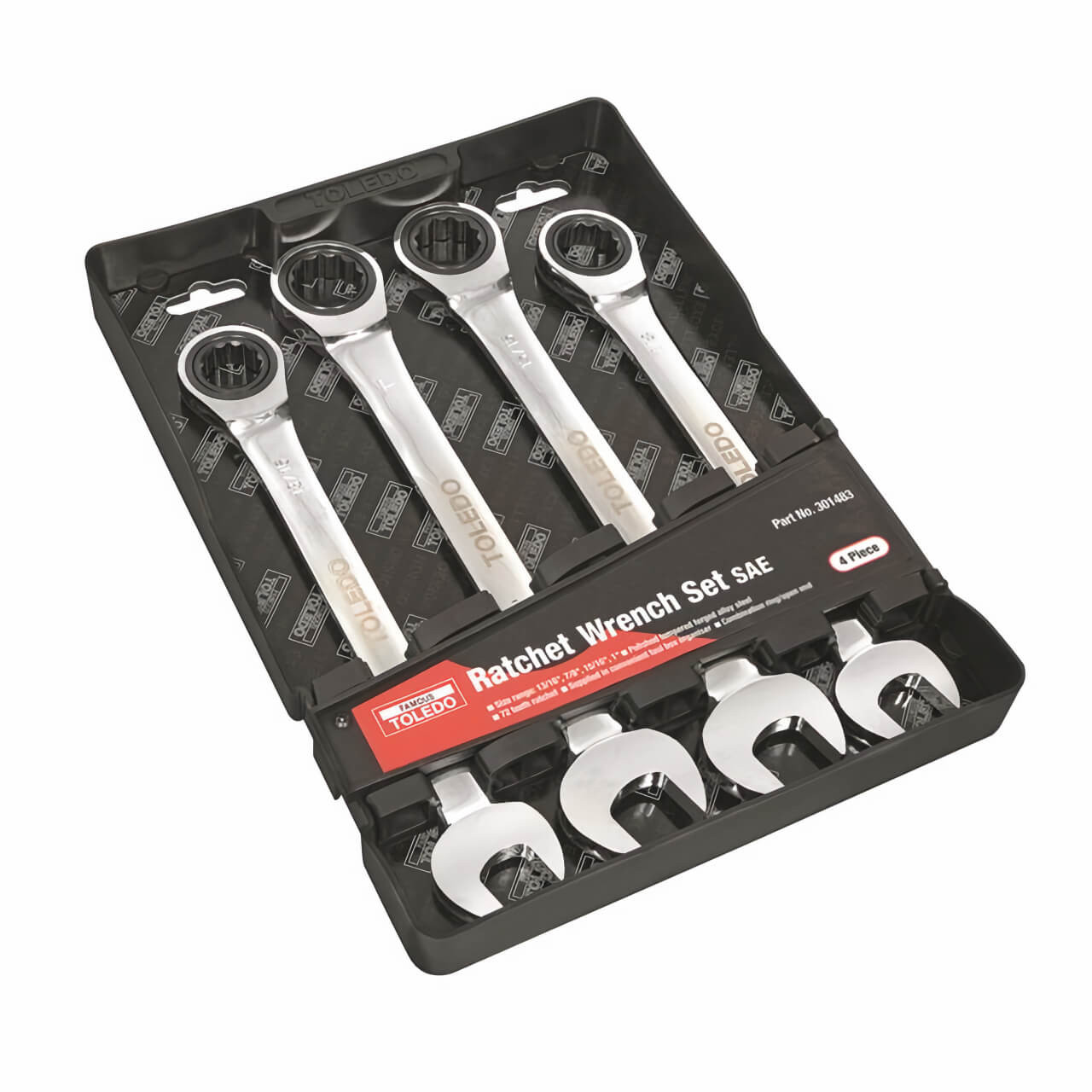 Toledo Ratchet Wrench Set Sae 4Pc