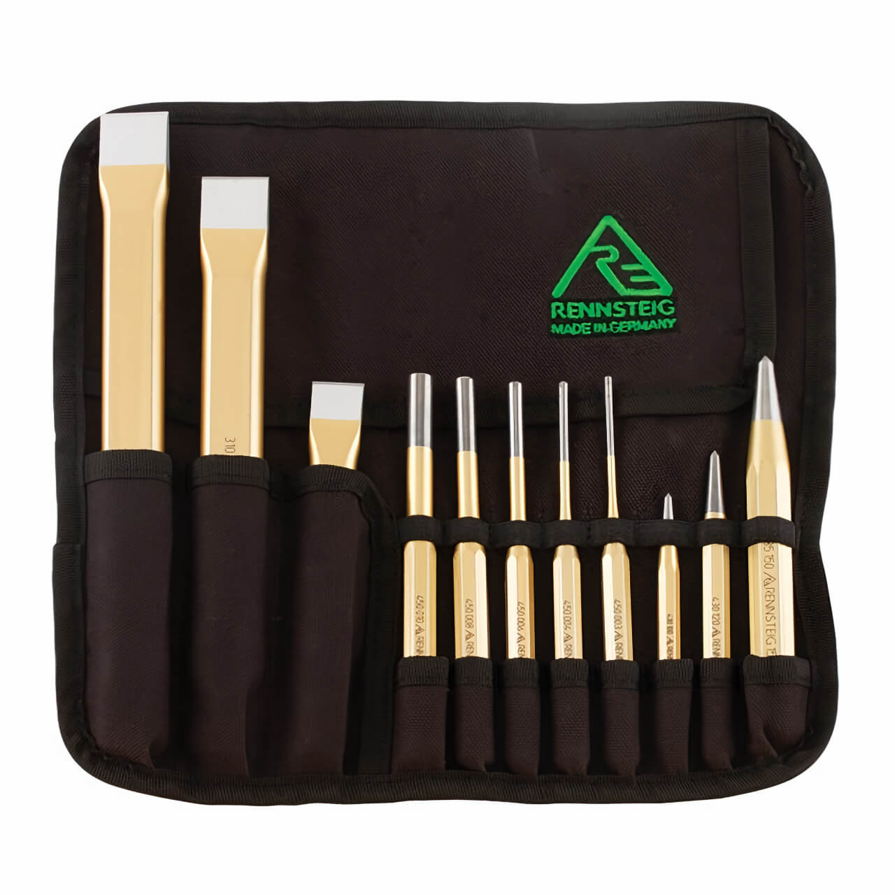Rennsteig Chisel & Punch Tool Roll 11Pc