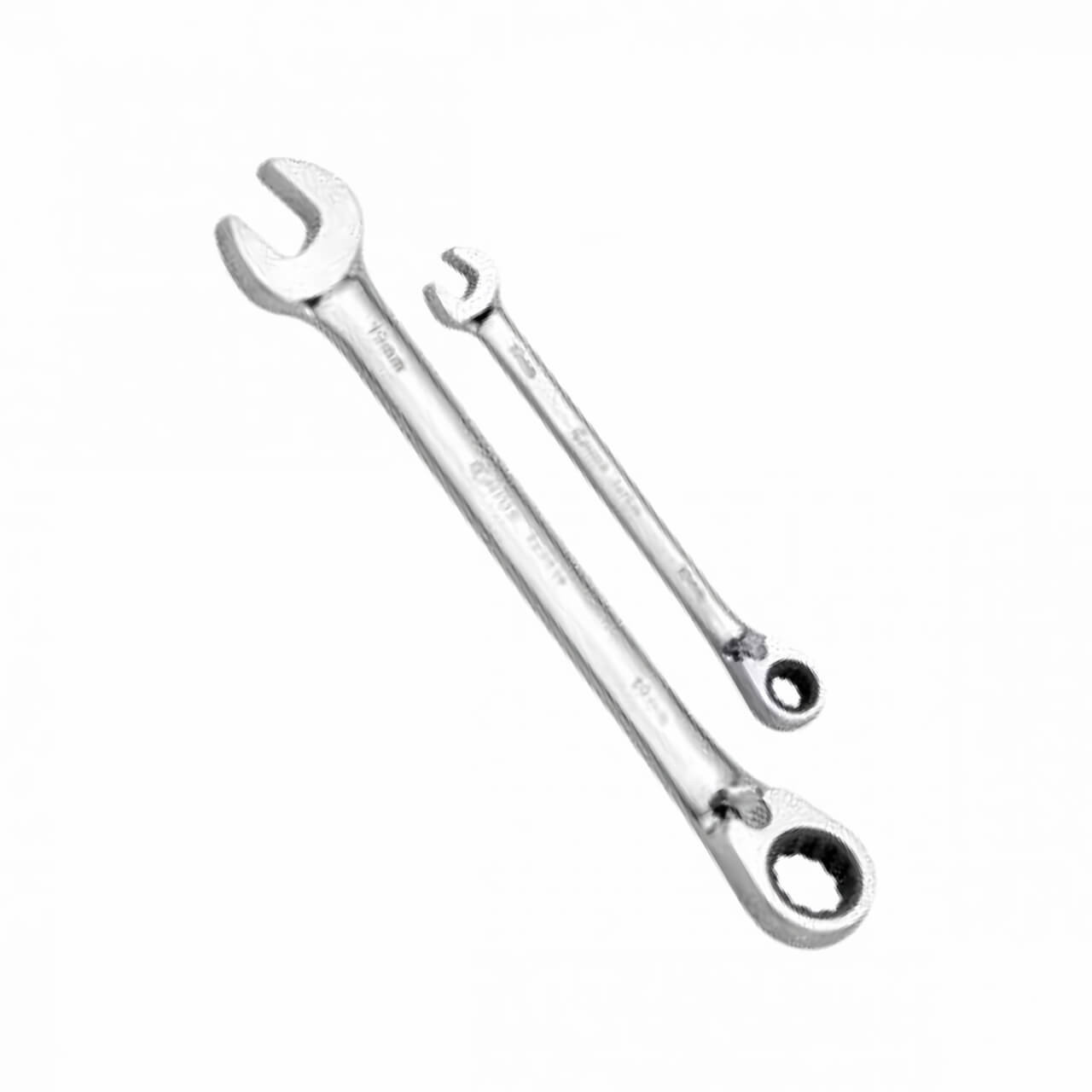 Genius 18mm Reversible Combination Ratcheting Wrenches - Mirror Finish