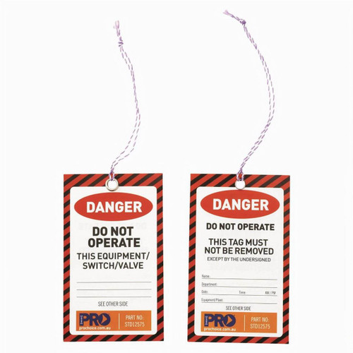 Red Danger Safety Tags Non Tear
