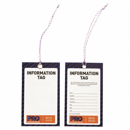 Information Safety Tags Non Tear 100/pk