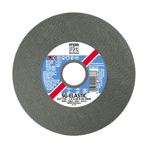 Pferd EHT A60R SG Steelox 125x1x22 U/Thin Cutting Disc 25/box