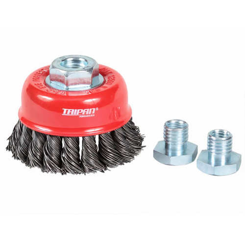 75mm Twist Knot Cup Brush M14x2 / M10x1.5