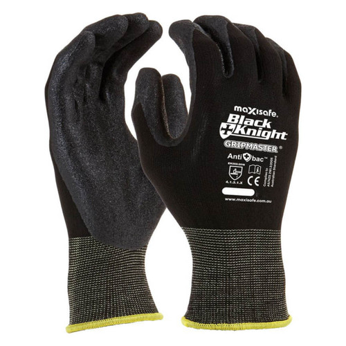 'Black Knight' Nylon Glove. Nitrile Coated XL