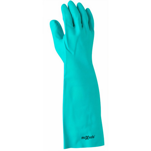 Maxisafe Green Nitrile Chemical Glove 45cm XL