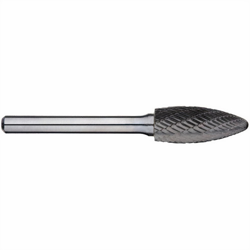 Alpha 5/16x3/4 Flame Shape Carbide Burr 1/4 Shank