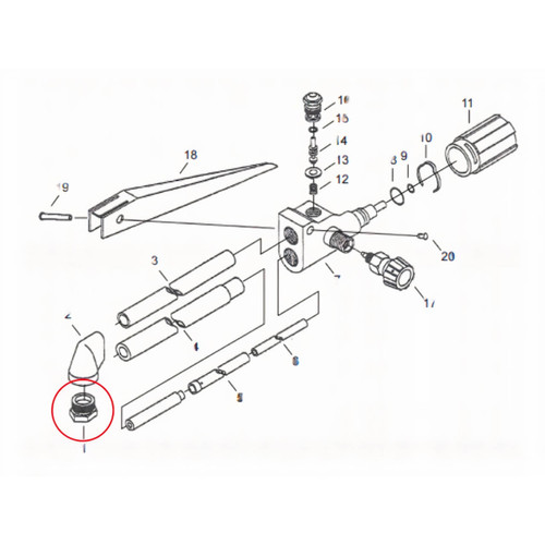 Comet Style Cutting Tip Nut