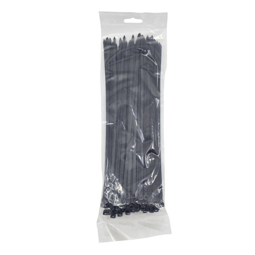 Zenarc Cable Tie Black 300 x 4.8mm 100pk
