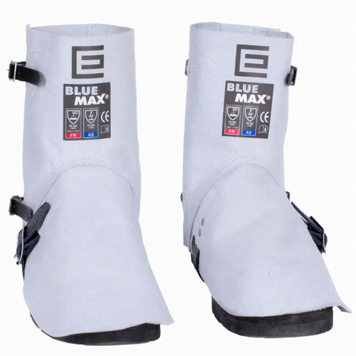 Chrome Leather Welding Spats Buckle & Strap 230mm