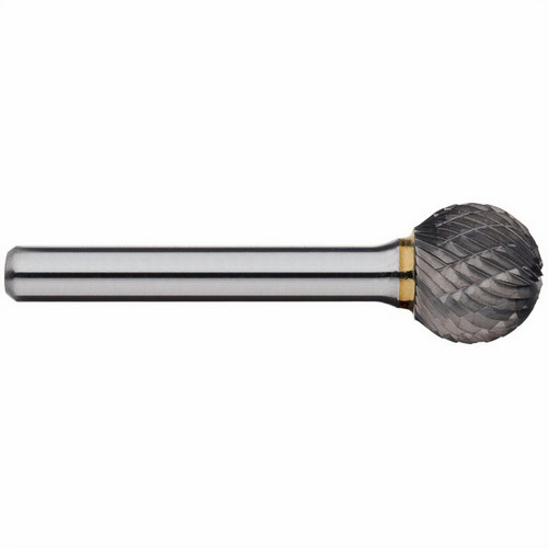 Alpha 3/8x5/16 Ball Shape Carbide Burr 1/4 Shank