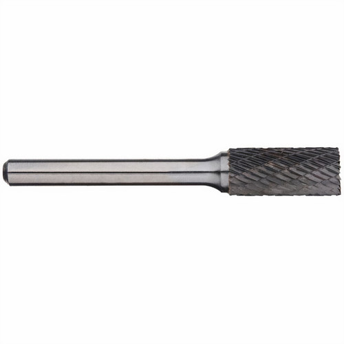 Alpha 1/4x5/8 Cylindrical Carbide Burr End Cut 1/4 Shank