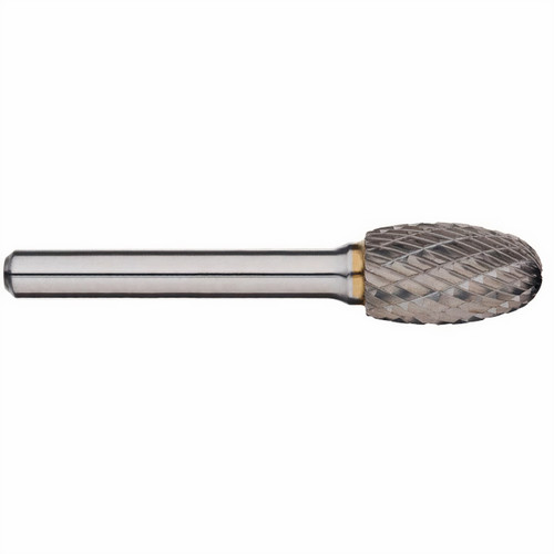 Alpha 3/8x5/8 Oval Shape Carbide Burr 1/4 Shank
