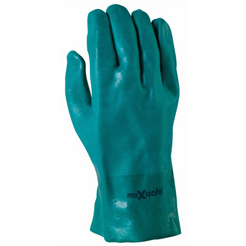 Maxisafe Green PVC Glove. Double Dipped 27cm