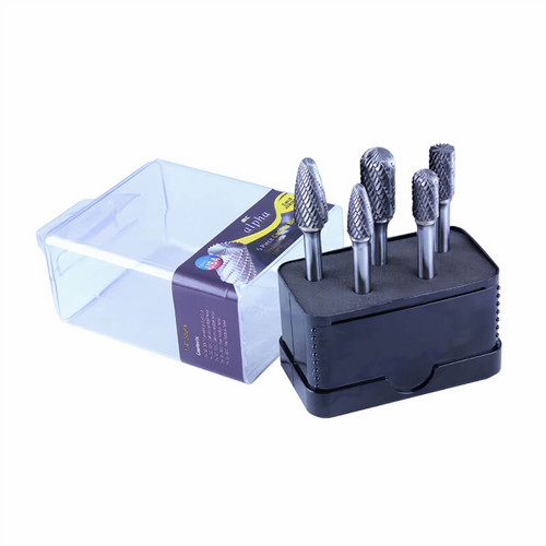 Alpha 1/2 x 1/4 5pce  Aluminium Cut Carbide Burr Set # 5