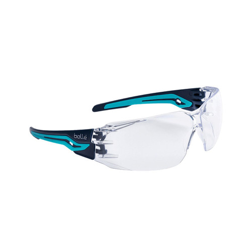 Bolle SILEX Navy/Aqua Temples AS/AF Clear Lens