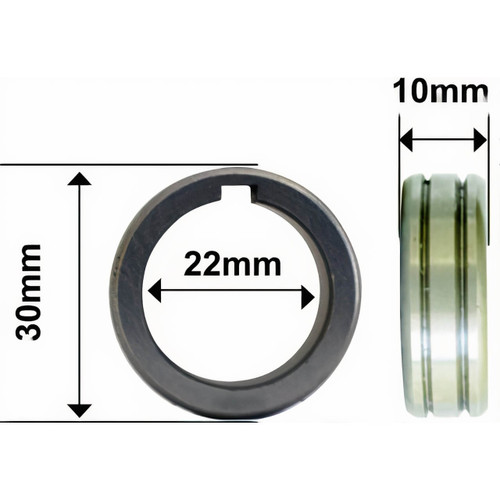 Band 30OD x 22ID x 10W 1.2/1.6mm Knurled Drive Roller