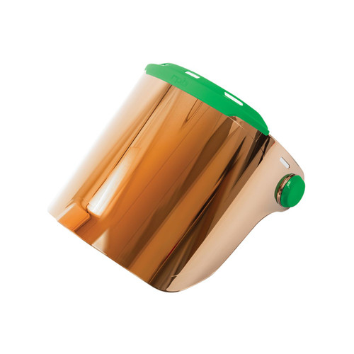 RPB Radiant Heat Clear Gold Visor c/w Cover Clip and Retainer Assembly