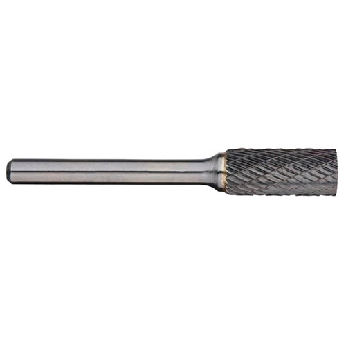 Alpha 1/2x1 Cylindrical Carbide Burr 1/4 Shank x 6” Length