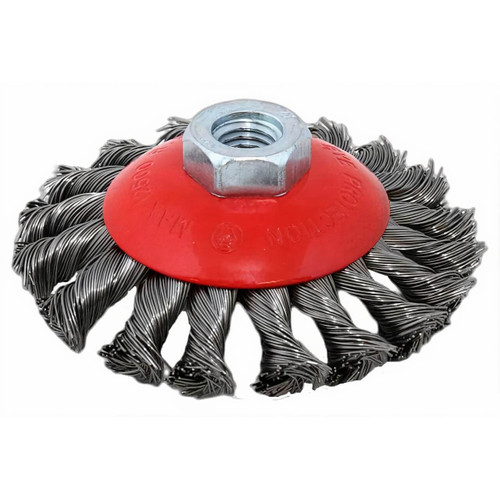 100mm TK Bevel Wheel Brush Carbon Steel Multi-thread
