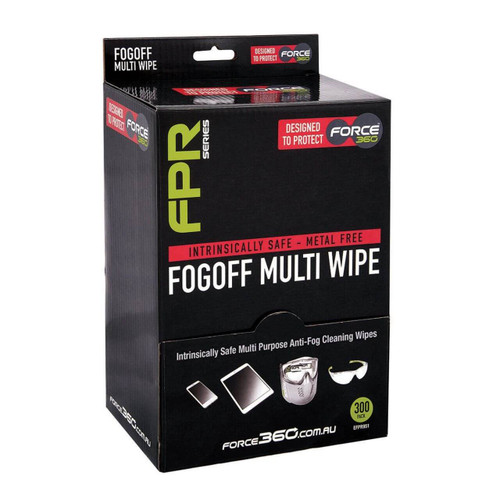 Force360 FogOff Intrinsically Safe Multi Cleaning Wipes 300/box