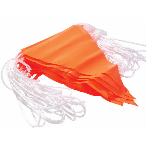 Orange PVC Bunting Flagline x 30 metres