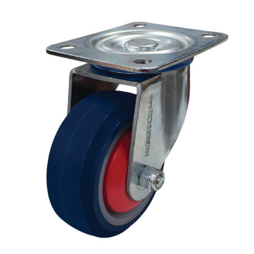 Richmond 100mm Rigid Castor Reb Rubber Wheel 150kg Capacity