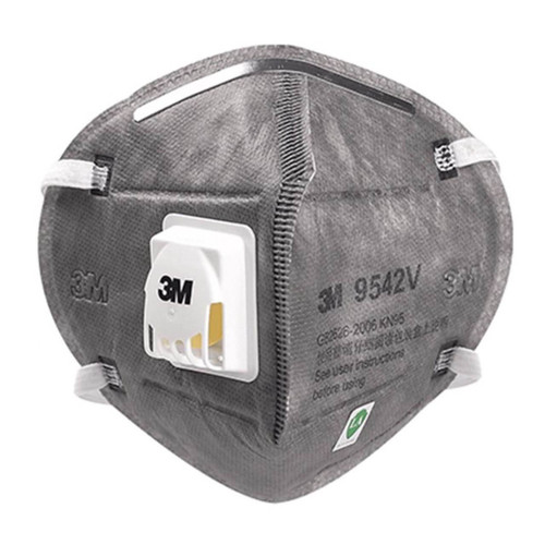 3M 9542V Flat Fold Disposable Valved Respirator P2 with Nuisance Level Organic Vapour Relief 20/box