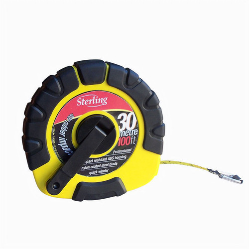 Sterling 30m Steel Closed Reel Measuring Tape