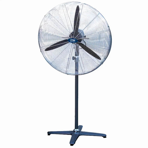 Trademaster Industrial Fan. 30”. 3 Speed. Oscillating. Pedestal
