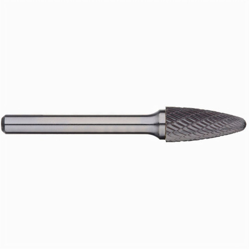 Alpha 7/16x3/4 Tree Radius End Carbide Burr 1/4 Shank