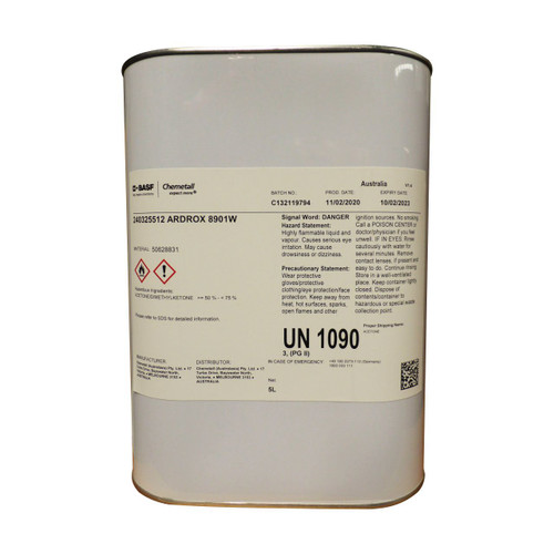 Ardrox 8901W White Background Lacquer 5L Drum