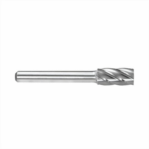 Alpha 3/8x3/4 Cylindrical Carbide Burr 1/4 Shank Aluminimum Cut