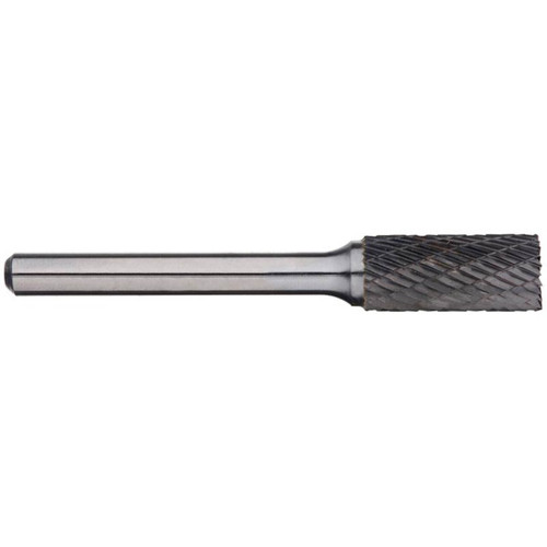 Alpha 5/8x1 Cylindrical Carbide Burr End Cut 1/4 Shank