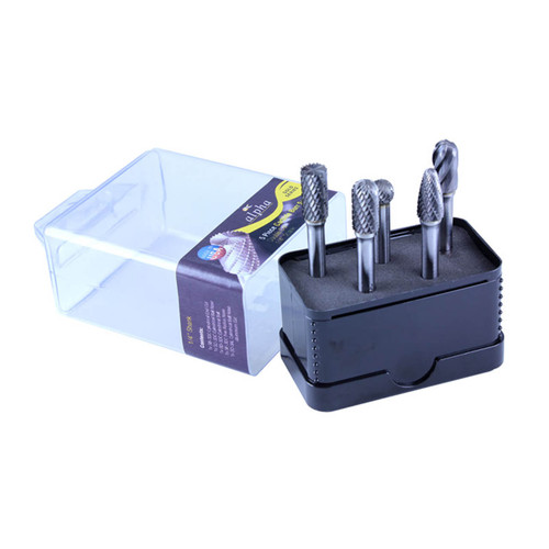 Alpha 3/8 x 1/4 Shank 5pc Carbide Burr Set Alpha 3/8 x 1/4 Shank 5pc Carbide Burr Set